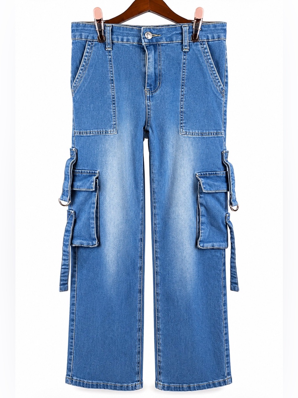 Between Us Y2K Denim Cargo Utility Jeans Size 7